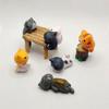 Zakka presentes criativos ornamentos musgo micro paisagem joias olhe para cima gato fofo montagem DIY pequenos ornamentos
