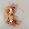 2026 Festival da Colheita de Outono da Amazonia Guirlanda Abóbora Simulada Frutas de Espuma Aro de Halloween Decoração Pendurar na Parede