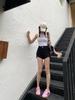 Shorts de mezclilla de cintura alta GAGD para mujer, nuevos de verano, shorts de cáñamo y frijol, pierna fina, buena proporción, combinan con todo, mezclilla suave y tersa, shorts ajustados