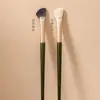 Pincel para Sombra de Nariz, Pincel Angulado para Contorno e Iluminador de Detalle, Pincel para Difuminar Maquillaje, Pincel de Maquillaje Angulado en Forma de Abanico Medio con Cerdas Suaves