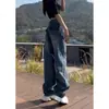 Jeans Curvos Estilo Banana Talla Grande para Mujer, Pantalones Sickle Adelgazantes de Verano, Pantalones Rectos Sueltos de Pierna Ancha Estilo Papá
