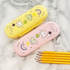 Estuche de lápices de estudiante de dibujos animados coreano estilo ciervo, caja de almacenamiento de bolas para lápices de estudiante de primaria, bolsa de papelería al por mayor