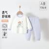 Ropa para Bebé Recién Nacido Infantil Algodón Suave Sin Costuras Manga Larga Conjunto de Dos Piezas Ropa de Casa Ropa de Otoño y Pantalones