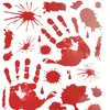 Nuevo Nuevo Extraño Disfraces de Halloween Suministros Piezas de Pies Sangrientos de Terror Pegatina Pegatina para Ventana de Cristal Rojo Horror