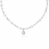 Colar de Pérolas de Açúcar Bolha Prata Esterlina S925 Luxo Leve Nicho High-End Corrente Elegante para Clavícula Feminina Verão