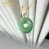 Colgante Hebilla de Paz Aventurina Jade Seda Dorada de Xinjiang Colgante de Buda Amuleto de Paz Collar de Gota de Agua Fuente de Suministro para Transmisión en Vivo