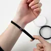 Pulseira elástica de controle emocional lembrete de autodisciplina motivacional autoconsciência força de vontade pulseira de abstinência pulseira de terapia de aversão adequada para homens e mulheres