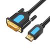 Línea de conexión bidireccional de nivel de ingeniería entre monitor de computadora HDMI a DVI de 24 1"