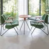 Juego de Mesa y Sillas para Cafetería, Restaurante de Té de Leche, Sillón Individual para Bar, Silla de Hierro Forjado, Estilo Industrial Retro Comercial