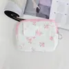 2025 Nuevo Monedero Retro de Pana Estampada Bolso Portátil para Auriculares con Tapa abatible Mini Bolsa para Guardar Labial Porta Tarjetas