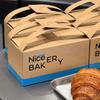 Caja de Pan Croissant de Celebridad de Internet Caja de Empaque para Hornear Pasteles de Croissant Bolsa de Papel Kraft Caja de Empaque para Postres Impresión
