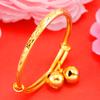 Pulseira infantil fofa imitação de ouro 24k yuan terrier chuva de meteoros pulseira Phoenix estilo étnico pulseira de ouro areia de sino