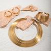 Conjunto de Pulseiras Choker Abertas Circulares Multicamadas Transfronteiriças Joias Versáteis de Alto Padrão para Mulheres Conjuntos de Joias Brincos