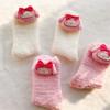 Calcetines tubulares acolchados de forro polar de coral con cabeza tridimensional de dibujos animados lindos, para otoño e invierno, para el hogar, el dormitorio, cálidos para el piso