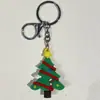 Nuevo Llavero de Muñeco de Navidad Árbol de Navidad Papá Noel Calcetines de Navidad Hebilla Plateada Accesorios Adornos Colgante Hebilla Plateada