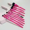 Venda Direta Personalizada 10 Pincéis de Maquiagem, um Conjunto Completo de Ferramentas de Beleza, Cerdas de Nylon Super Macias, Não Soltam Fios de Fábrica