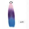 Trenzas de Hilo Plateado Trenzado para el Cabello Ez Dreadlocks Extensiones de Cola de Caballo Larga con Hilo Dorado y Plateado Trenzas de Gradiente de Colores Pelucas para Niños