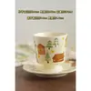 Juego de Tazas de Café Retro Jingdezhen Estilo Europeo Pequeña Taza de Cerámica de Lujo Creativo Pastoral Juego de Té de la Tarde Té Floral