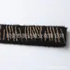 Venta al por mayor de fábrica En stock Banda elástica de felpa de 4 cm Banda elástica de pelo sintético de visón Banda elástica jacard con letras amigable para la piel