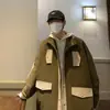 Jaqueta Puffer Nova Moda Tendência 2024 Masculina com Capuz Costura Quente Tendência Múltiplos Bolsos Jaqueta Top