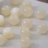 Grânulos redondos de furo grande com gradiente de tinta jade imitação com banho de ouro, grânulos soltos estilo antigo, acessórios para pulseira DIY feitos à mão