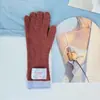 Guantes de Punto con Pelo de Conejo para Pantalla Táctil, Muñeca Larga, Estilo Coreano Nuevo, Otoño e Invierno, Cálidos, Color Fresco, Bufanda Pequeña, Combinan con Todo