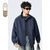 Chaqueta Desestructurada de Doble Cremallera Estilo Americano Abrigo Harrington para Hombre Otoño e Invierno Chaqueta de Plumón de Pato Blanco al 90%