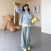Moda Premamá: Camisa Babydoll Holgada Estilo Coreano con Ribete de Encaje, Estilo Adelgazante y Fresco, Top que Cubre la Barriga