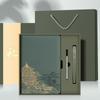 Caderno de Presente de Moda Nacional de Alta Qualidade Caixa de Presente terno LOGO Personalizável Imprimível Bloco de Notas Estilo Chinês Empresa