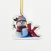 Adornos Colgantes al por Mayor Regalos Navideños Árbol de Navidad Transfronterizo Muñeco de Nieve Navideño Colgantes Acrílicos Decoraciones Navideñas