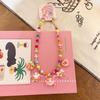 Colar de desenho animado colorido infantil fofo estilo coreano para meninas outono e inverno corrente combinando colar de contas decorativo de Natal