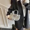 Bolsa Satchel Platinum Kelly de Venda Quente no Comércio Exterior Bolsa de Ombro Feminina de Alto Nível Nova Moda 2025 Bolsa Casual Feminina