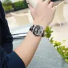 Reloj Automático Mecánico para Hombre con Correa de Cuero, Reloj Multifuncional con Fondo Calado, Reloj Mecánico para Hombre, Soporta Dropshipping