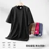 Camiseta lavada y desgastada, peso pesado 200g, americana oversized, retro, corte holgado, casual, versátil, camiseta de algodón lavada 20