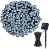 Luces de cadena LED solares para uso en exteriores, luces de color cielo estrellado, iluminación decorativa navideña, luces para envolver calles y árboles