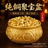 Cornucópia de Latão de Peixes Enfeites Dourados Decoração Chinesa Sala de Estar Decoração de Gabinete de TV Presente de Inauguração