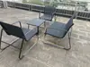 Silla de Playa Plegable para Exteriores de Tela de Hierro con Tubos de Acero, Disponible en Múltiples Colores, con Acolchado de Algodón, Silla de Balcón de Lujo, Silla Rayada de Poliéster