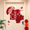 Decoraciones de Boda para Arreglos Festivos, Pegatinas para Puerta y Habitación Dormitorio con Palabras Felices, Pegatinas para Puerta de Boda, Estilo Chino para el Novio y la Novia