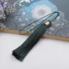 Borla de seda de hielo borla accesorios DIY nudo chino marcapáginas bolsita cordón para ventilador de coche decoraciones de borla