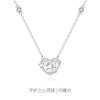 S925 Sterling Silver Guardian colar de coração feminino Rei Glória Da Ji empregada café amor coração em forma de cadeia de clavícula atacado