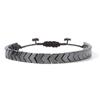 2025 Nuevo Pulsera Cruzada de Piedra Biliar Negra Tendencia Callejera Diseño de Flecha Estilo Geométrico Lujo Ligero Pulsera con Sentido de Alta Gama