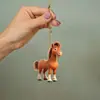 Colgante Creativo Lindo de Pequeño Pony Colgante para Llavero Decoración de Espejo Retrovisor de Coche Plano de Acrílico Transfronterizo