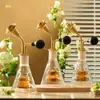Frasco de perfume difusor de aroma de café display para degustação de baijiu recipiente de cobre para cheirar aromas garrafa de vidro para aroma de chá