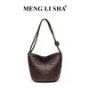 2026 Bolso Tejido Hecho a Mano de Moda Retro, Bolso Cubo de Gran Capacidad de un Solo Hombro y Debajo del Brazo, Bolso de Mano Moderno y Sencillo