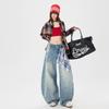 Bufanda Cuadrada Naranja Infantil # Jeans de Pierna Ancha de Moda para Mujer, Pantalones de Longitud Completa Versátiles con Personalidad, Holgados y Adelgazantes.