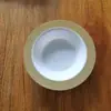 Tazón desechable de 7.5 pulgadas y 12 oz borde dorado plato hondo plástico duro PS tazón para ensalada tazón para sopa fiesta fiesta tazón para salsa 1
