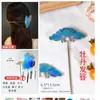 Kit de Material DIY Esmeralda Sintética Patrimônio Cultural Imaterial Chinês Broche Artesanal Joia Penteador Acessório de Cabelo Presente para Team-Building em Comunidade