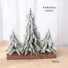 Árbol de Navidad Decoración Navideña 456090cm Pequeño para el Hogar Árbol Artificial Mixto con Nieve Artificial Adornos Verdes Decoración de Escritorio