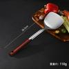 Espátula de Acero Inoxidable 304 Utensilios Domésticos con Mango de Madera Resistentes a Altas Temperaturas Espátula Colador Juego de Utensilios de Cocina Cuchara para Sopa Utensilios de Cocina