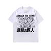 Camiseta de manga corta con estampado de anime antiguo lavado estilo americano para hombre, estilo urbano, holgada e informal, de media manga